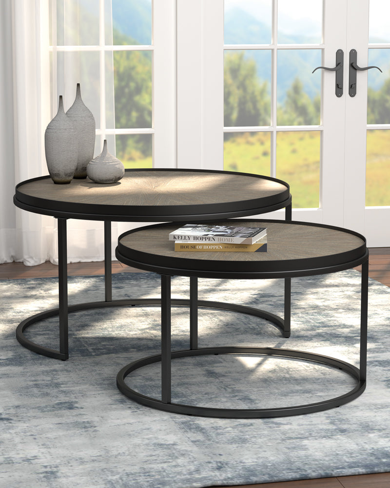 2 pc nesting coffee table