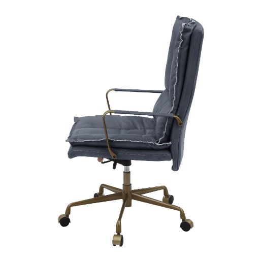 macaria office chair, gray leather