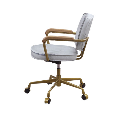 Madan Office Chair, Vintage White Top Grain Leather