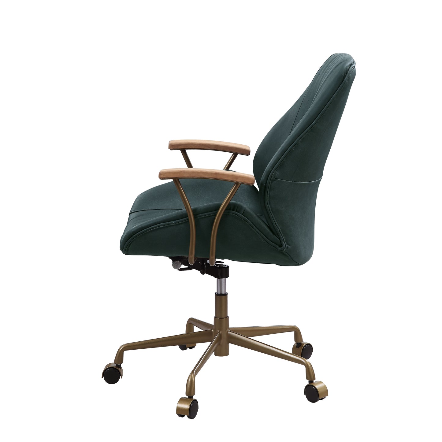 kolin office chair, dark green top grain leather