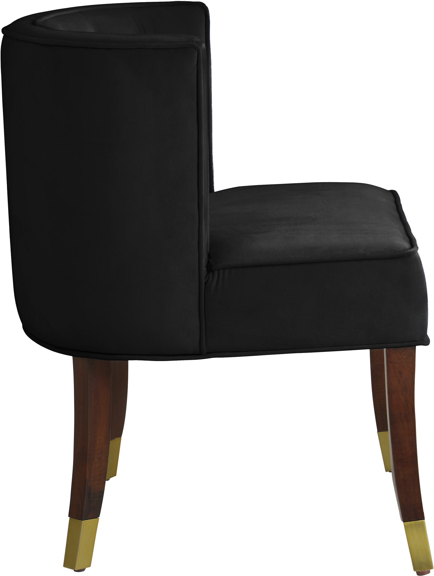 woodland black velvet dining chair c