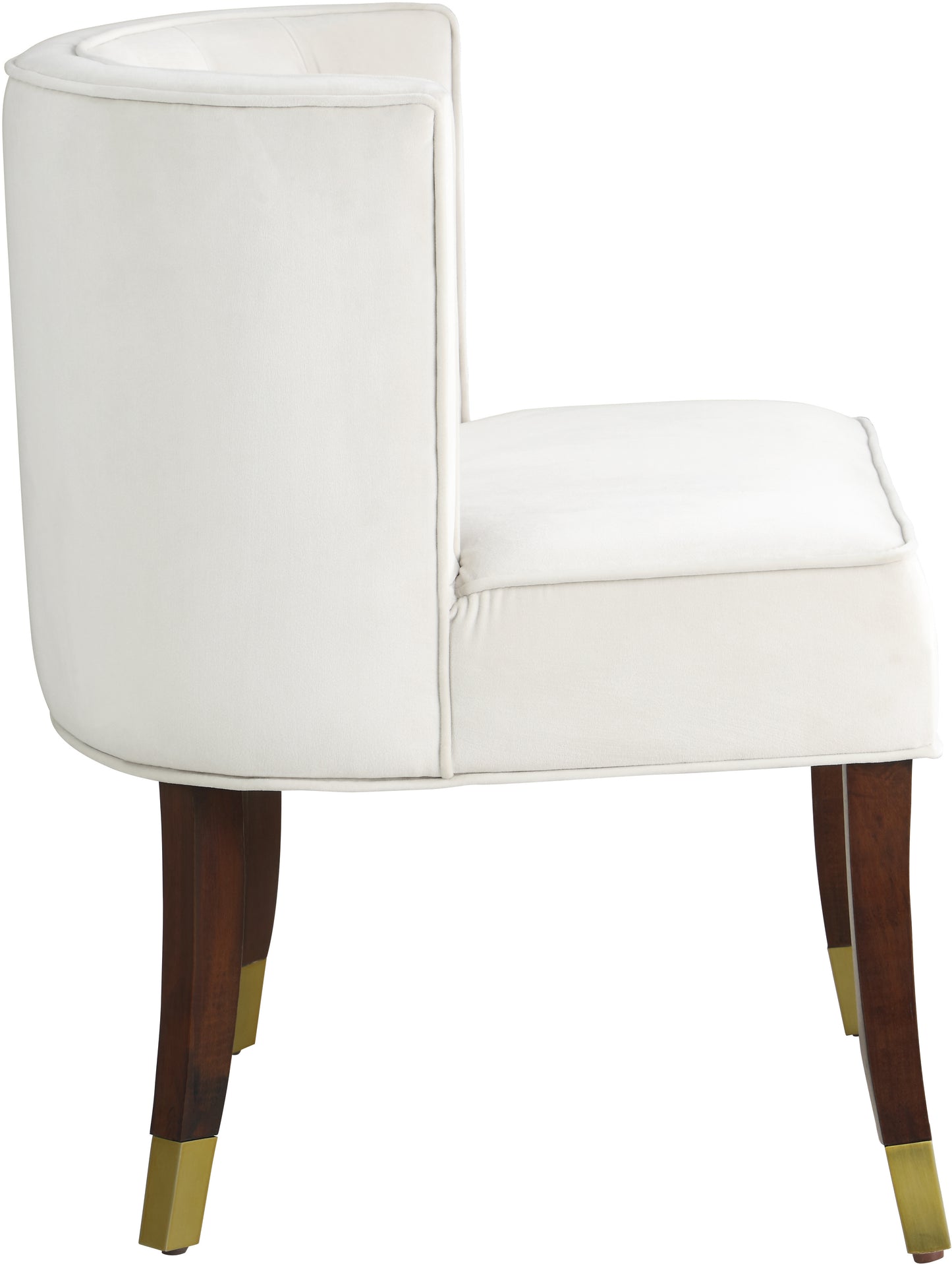 woodland cream velvet dining chair c