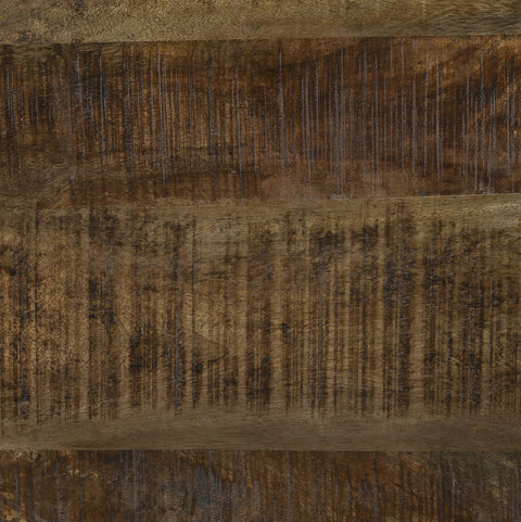 Baxter Round Drum Base Accent Side Table Natural and BlackBlack