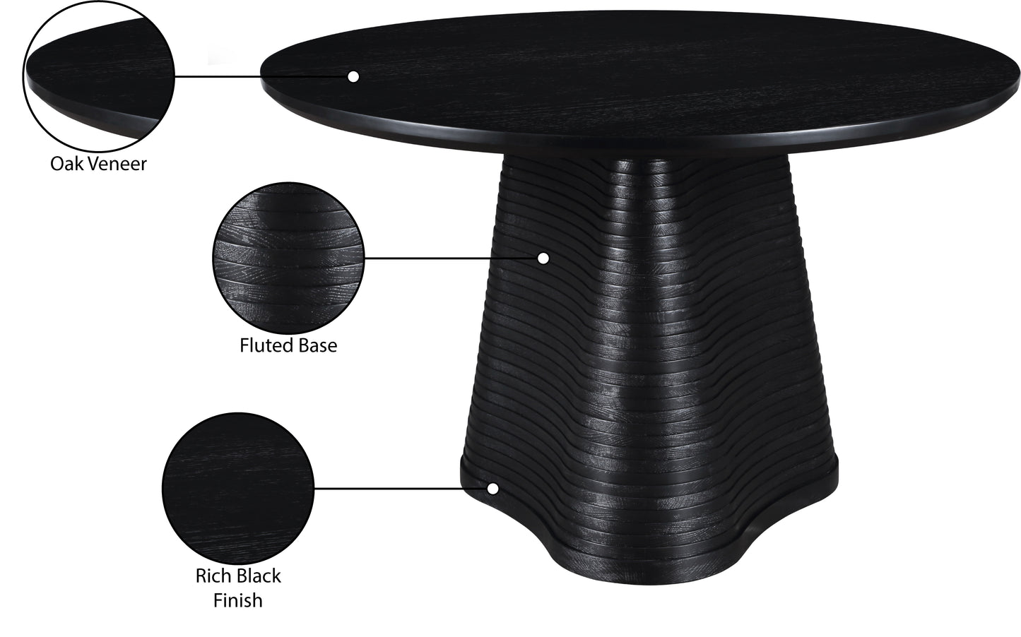 marbella black dining table