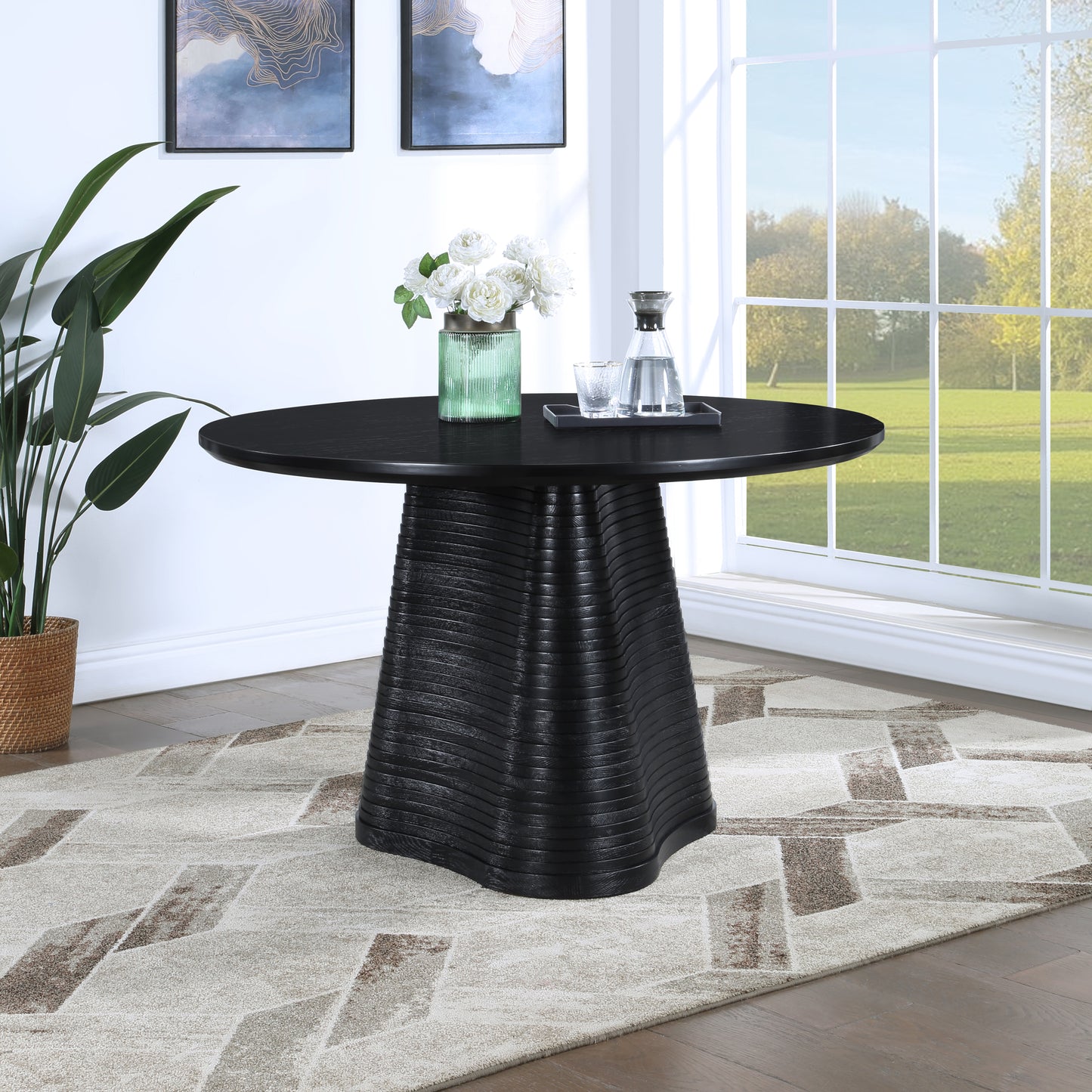 marbella black dining table