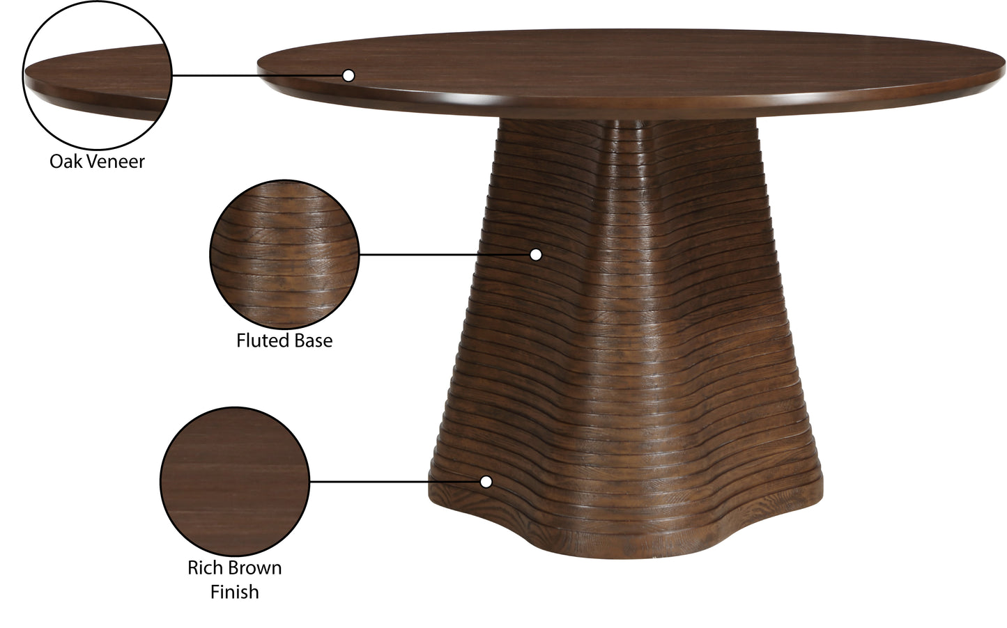 marbella brown dining table