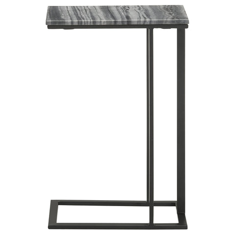 Zanella Marble Top C-Shaped Sofa Side Table GreyGrey Marble