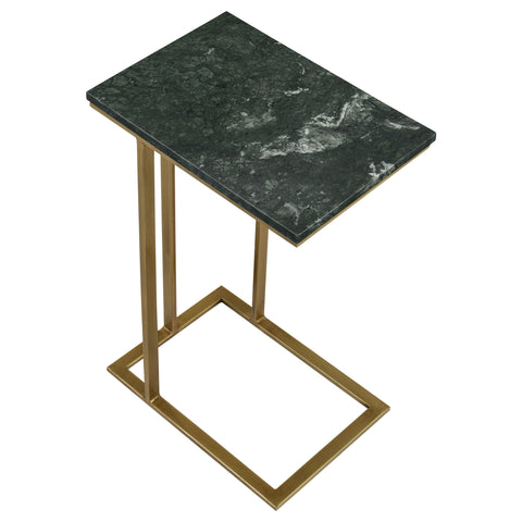 Zanella Marble Top C-Shaped Sofa Side Table GreenGreen Marble
