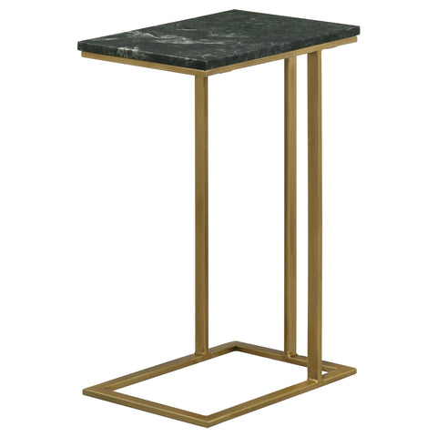 Zanella Marble Top C-Shaped Sofa Side Table GreenGreen Marble