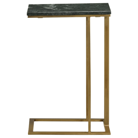 Zanella Marble Top C-Shaped Sofa Side Table GreenGreen Marble