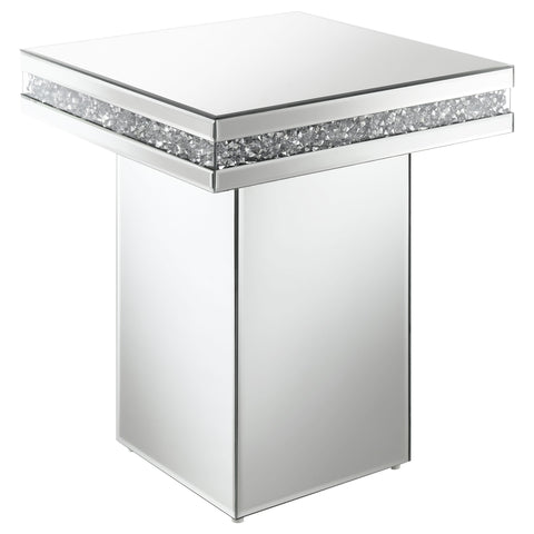 Tovar Square Mirrored Accent Side Table SilverMirror