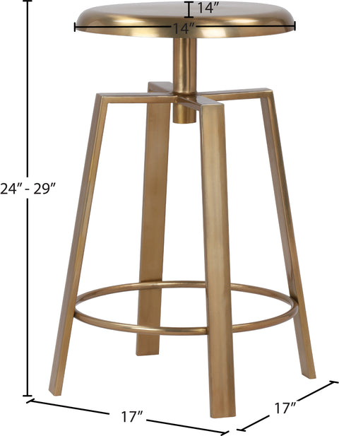 Palladium Gold Iron Counter/Bar Stool Gold