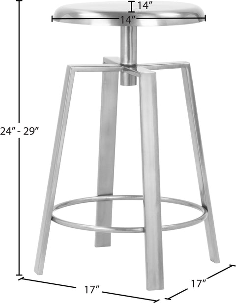 Palladium Silver Iron Counter/Bar Stool Silver