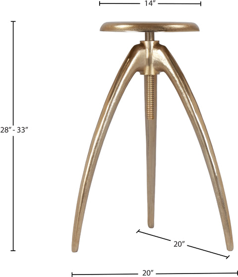 Aritzia Gold Aluminum Counter/Bar Stool Gold