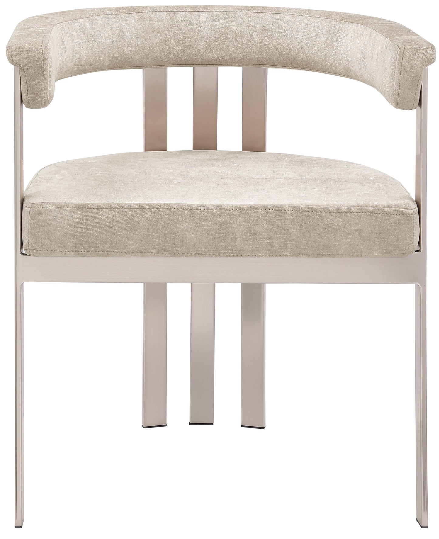 elijah beige velvet dining chair c