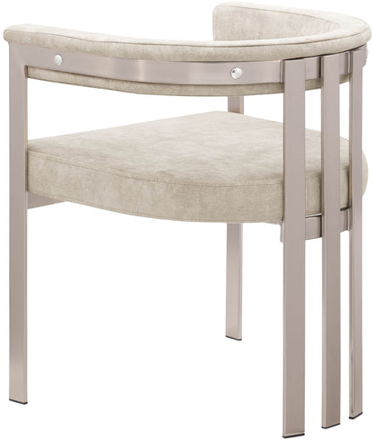 Elijah Beige Velvet Dining Chair C