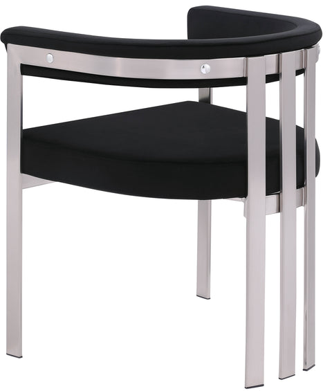 Elijah Black Velvet Dining Chair C