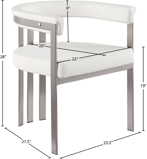 Giselle Cream Stone Velvet Upholstered Dining Chair, 2-Piece