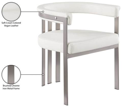 Giselle Cream Stone Velvet Upholstered Dining Chair, 2-Piece