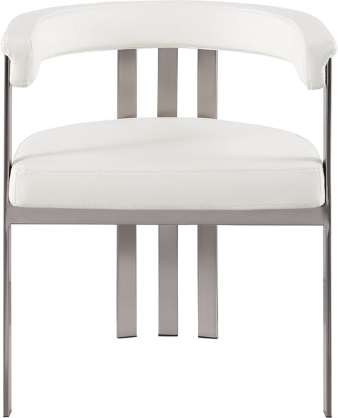 Elijah Cream Faux Leather Dining Chair C