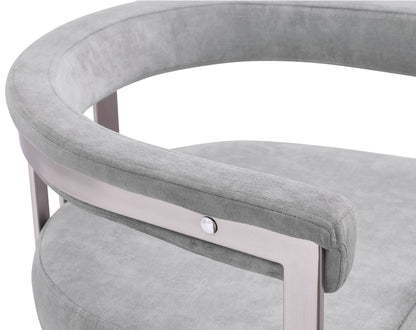 Elijah Grey Velvet Dining Chair C