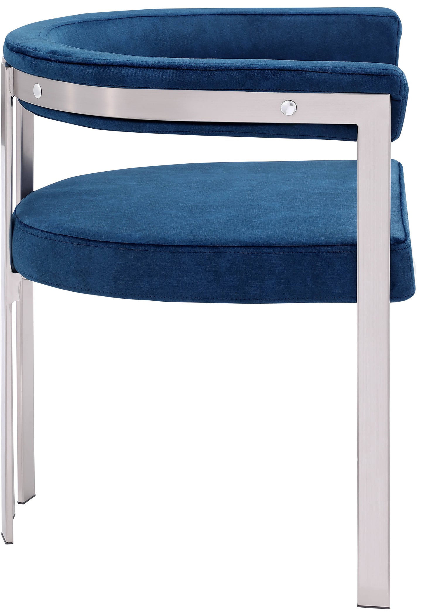 elijah navy velvet dining chair c