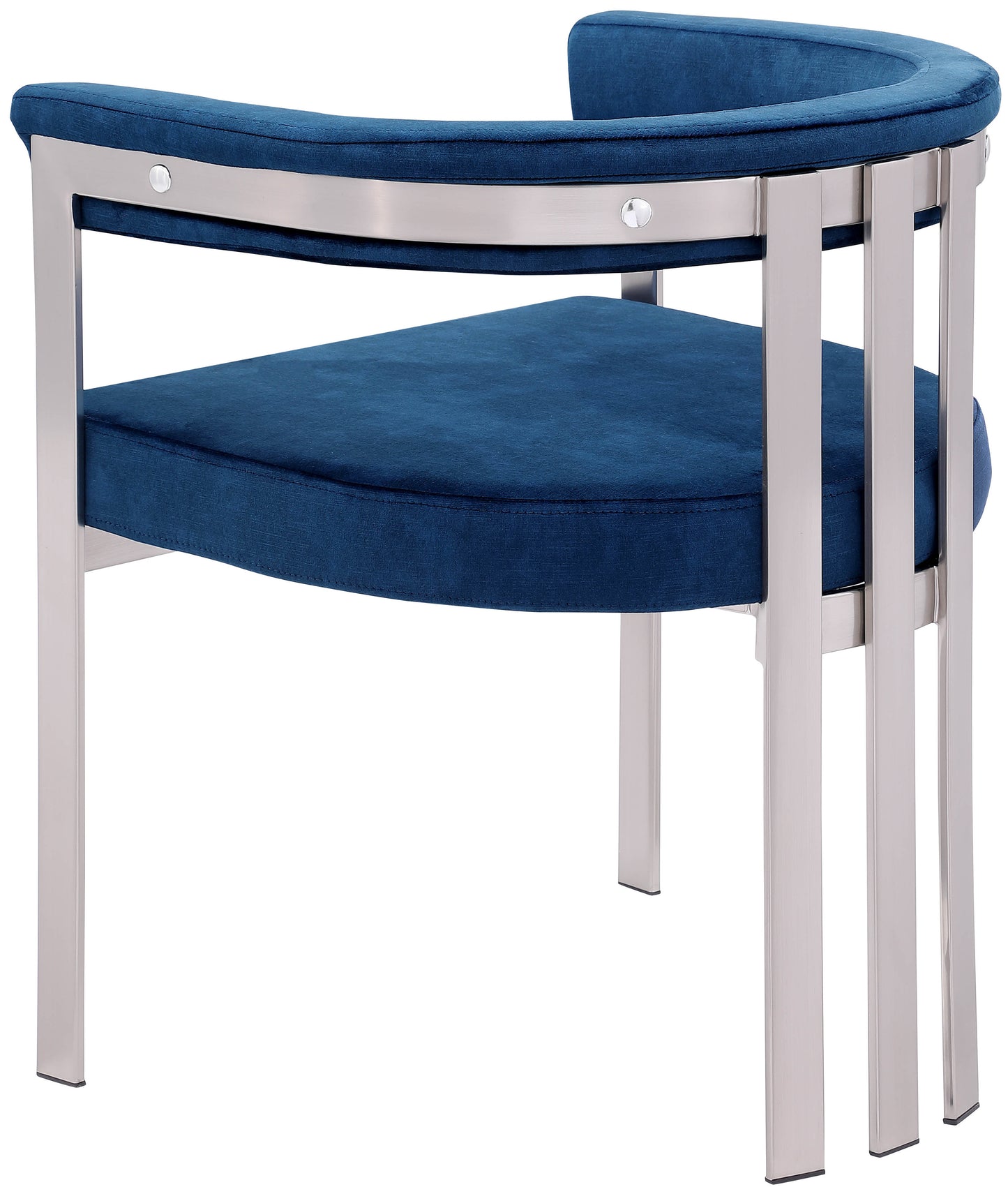 elijah navy velvet dining chair c