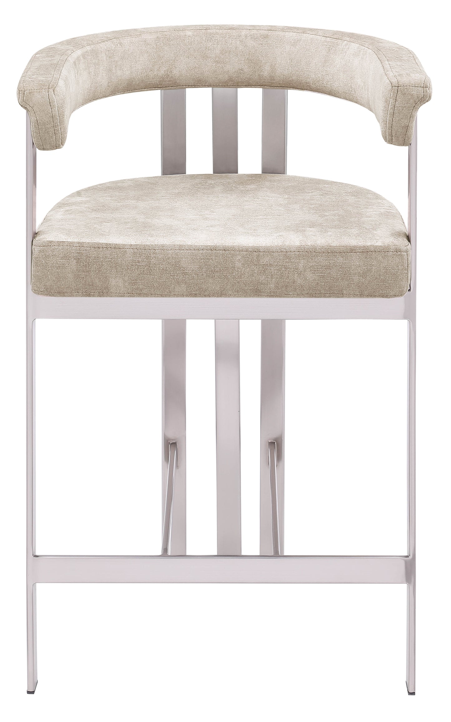 elijah beige velvet counter stool c