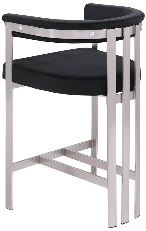 Elijah Black Velvet Counter Stool C