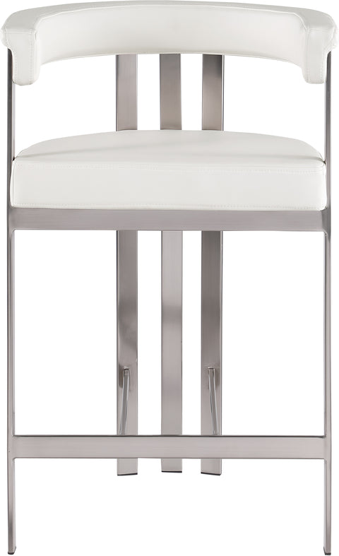 Elijah Cream Faux Leather Counter Stool C