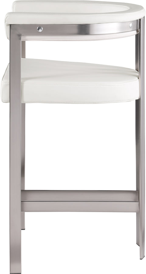 Elijah Cream Faux Leather Counter Stool C