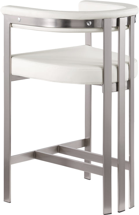 Elijah Cream Faux Leather Counter Stool C