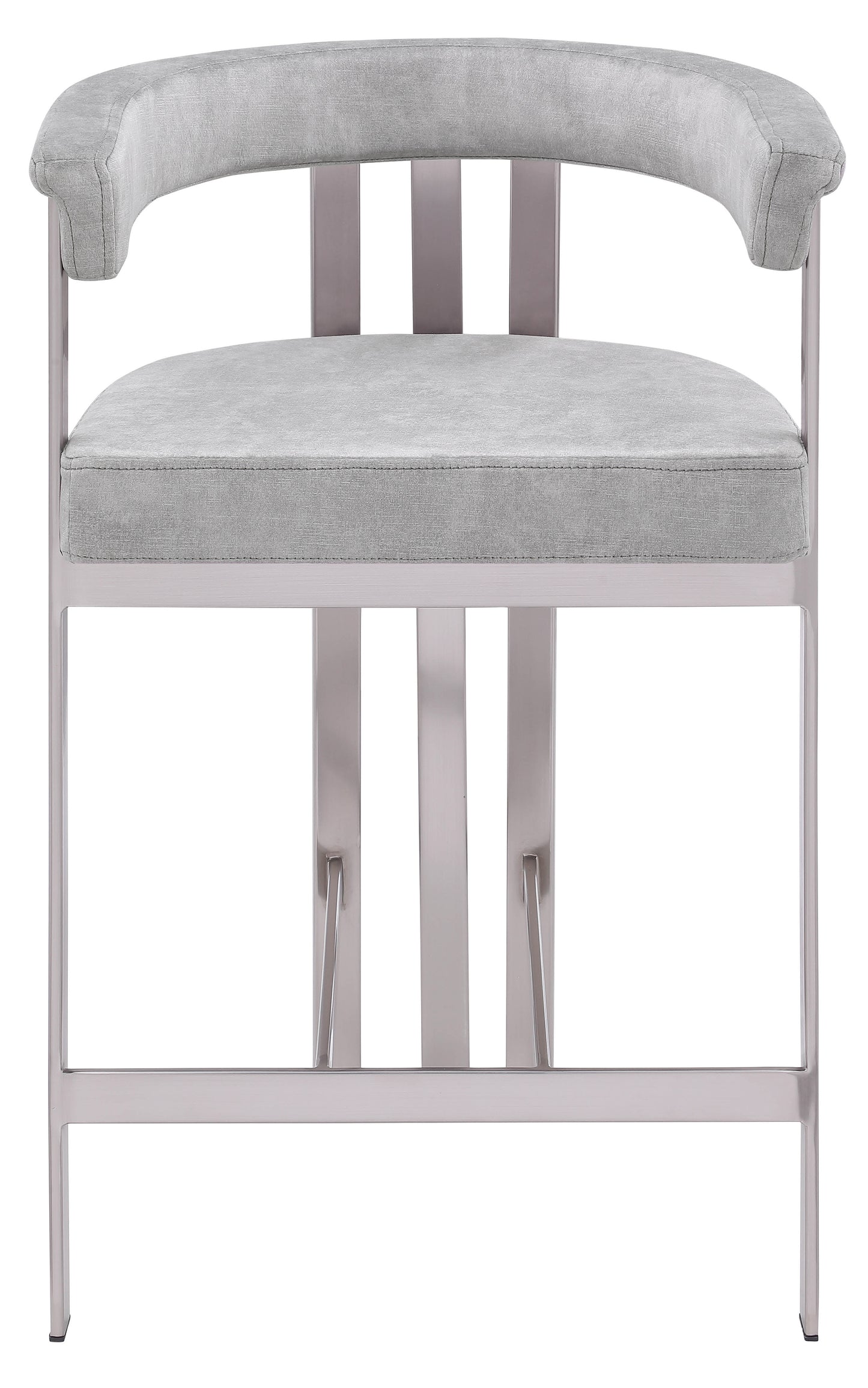 elijah grey velvet counter stool c