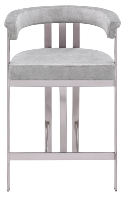 Elijah Grey Velvet Counter Stool C