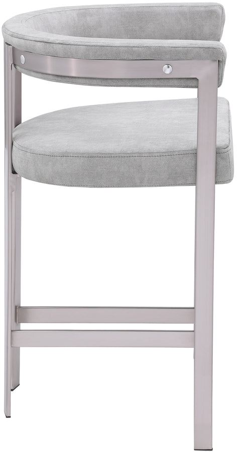 Elijah Grey Velvet Counter Stool C