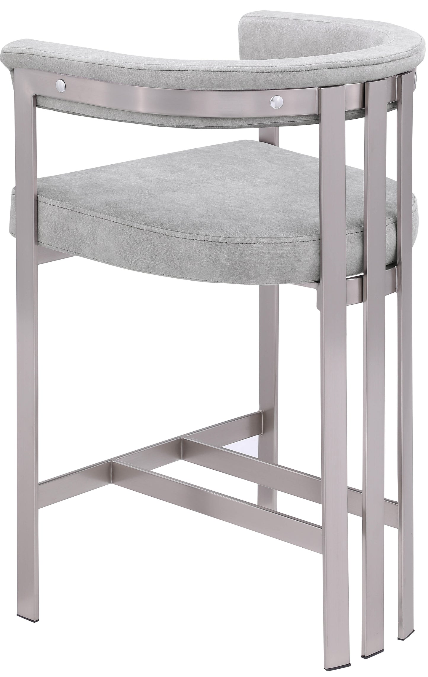 elijah grey velvet counter stool c