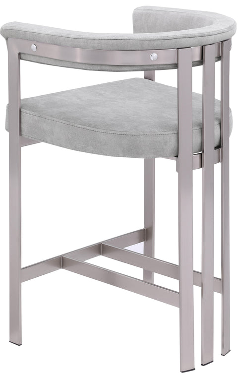 Elijah Grey Velvet Counter Stool C