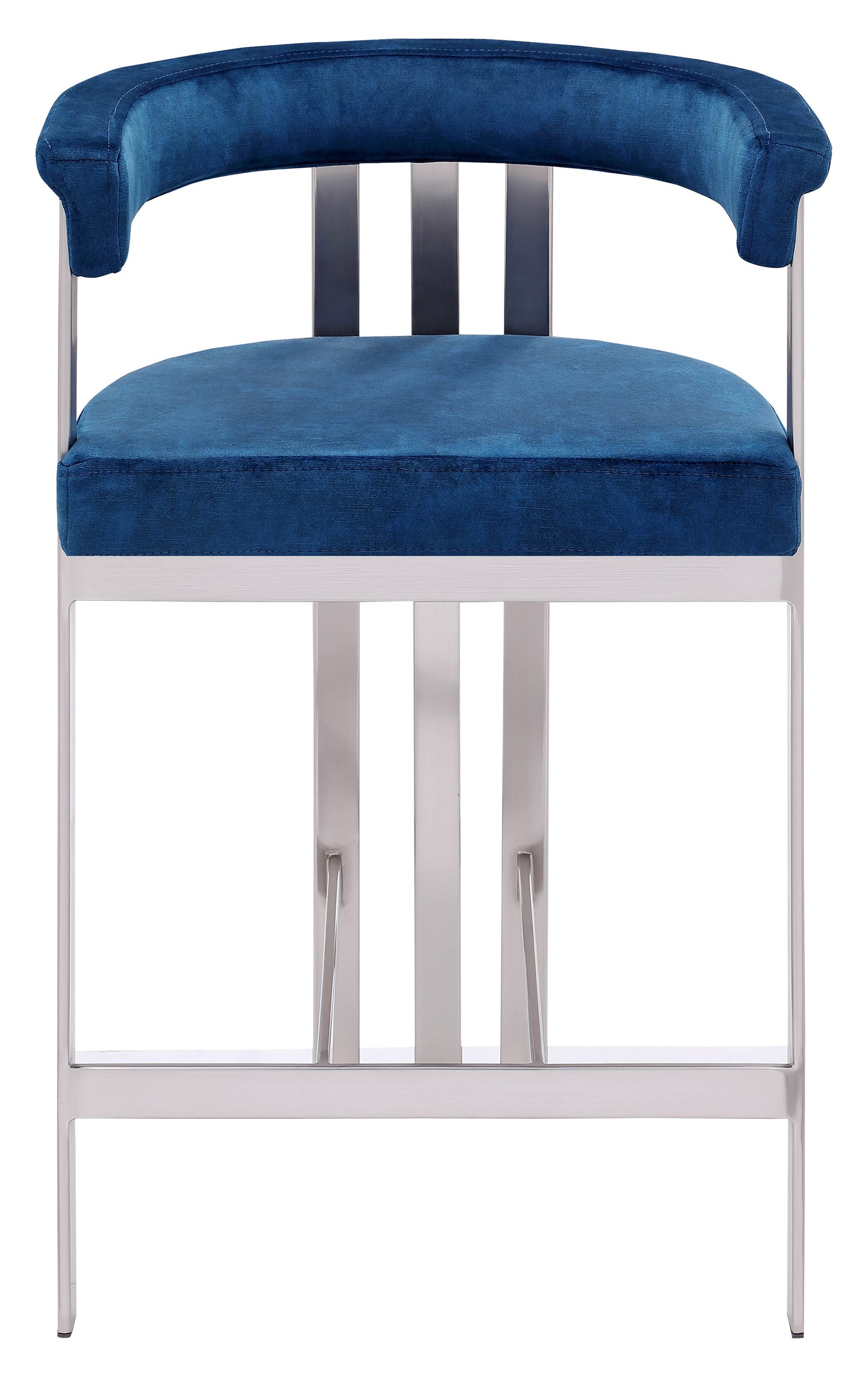 elijah navy velvet counter stool c