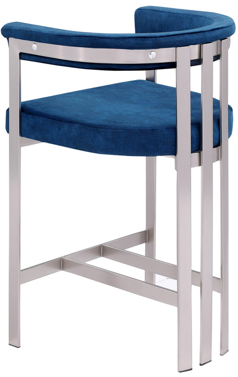 Elijah Navy Velvet Counter Stool C