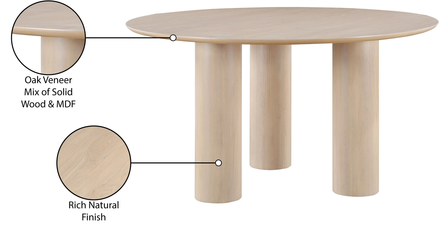 parker natural dining table