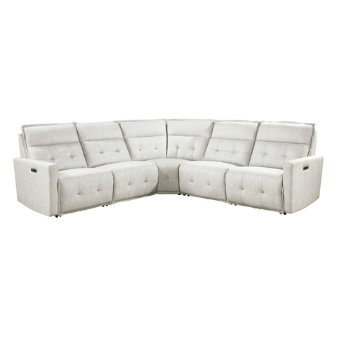 Cotterill (5)5-Piece Modular Power Reclining Sectional with Power Headrests