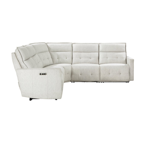 Cotterill (5)5-Piece Modular Power Reclining Sectional with Power Headrests