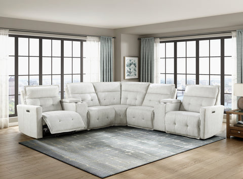 Cotterill (7)7-Piece Modular Power Reclining Sectional with Power Headrests