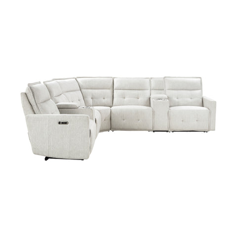 Cotterill (7)7-Piece Modular Power Reclining Sectional with Power Headrests