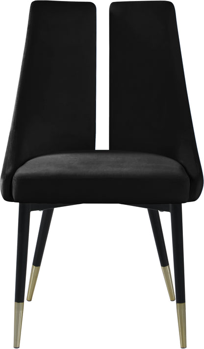 Lainy Black Velvet Dining Chair C