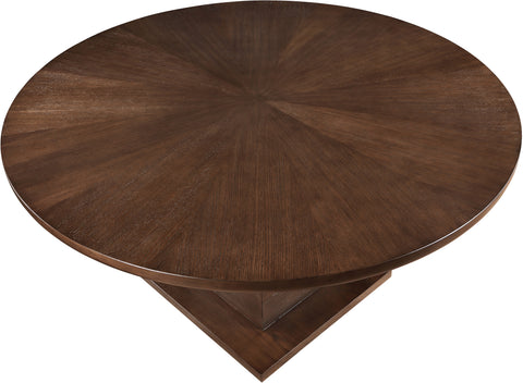 Urban 60" Brown Solid Wood And Oak Veneer Dining Table, 1 Piece
