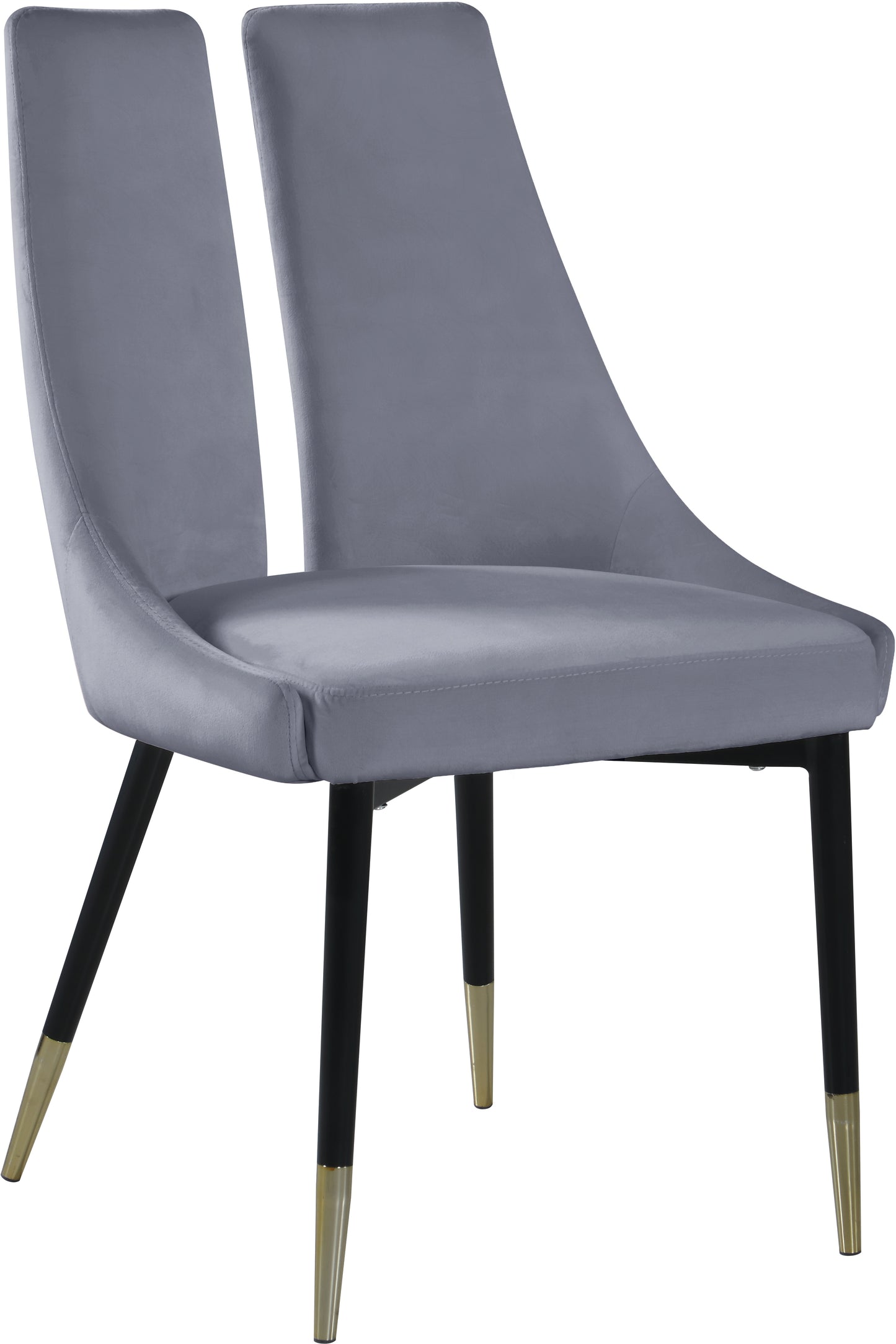 lainy grey velvet dining chair c