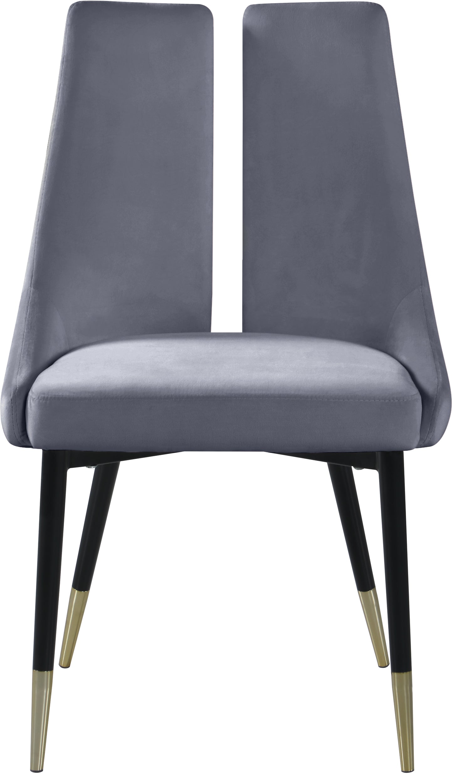 lainy grey velvet dining chair c