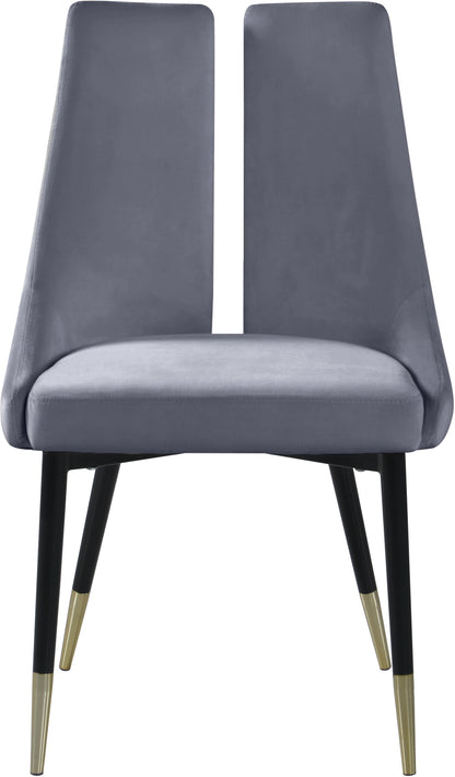 Lainy Grey Velvet Dining Chair C