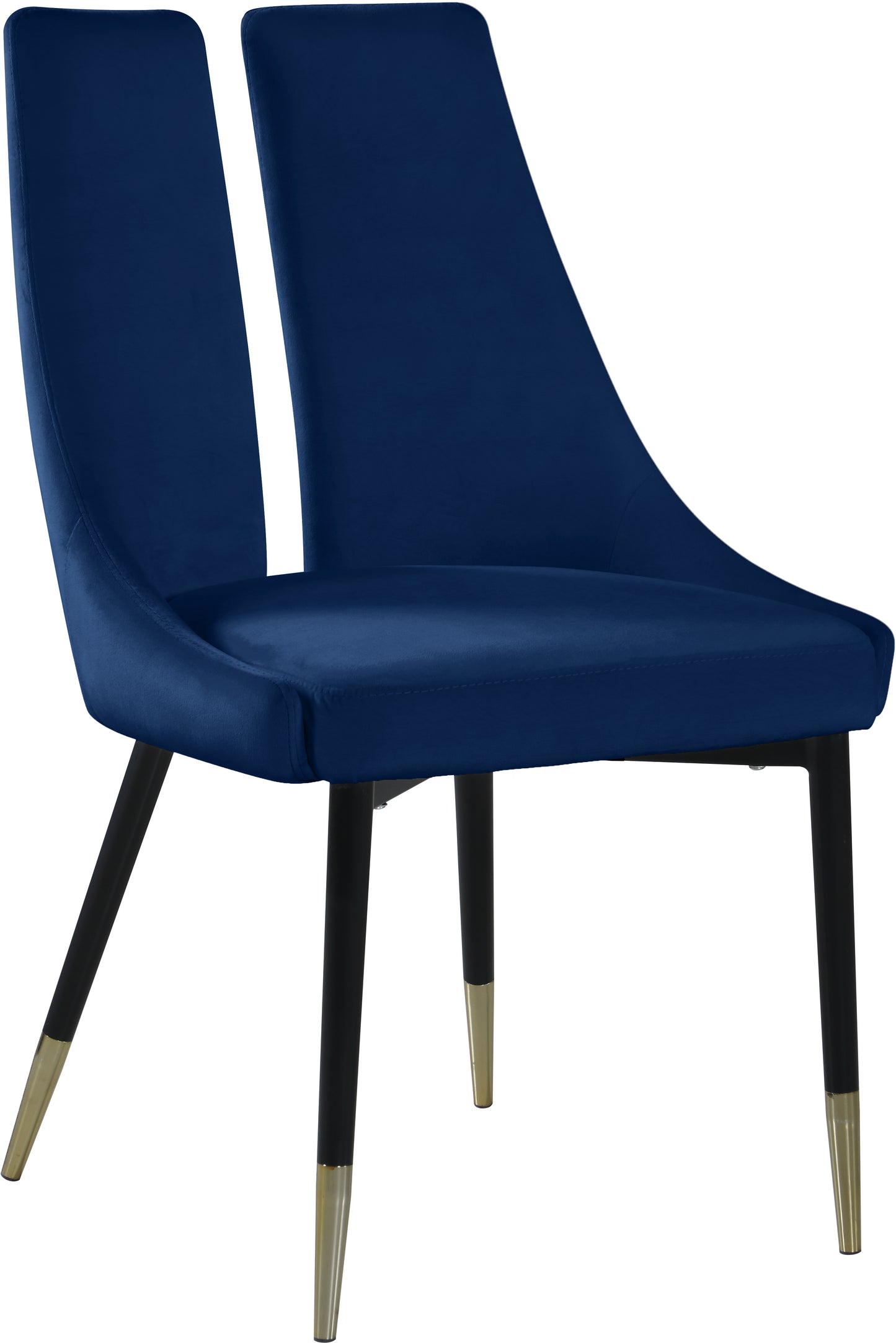 lainy navy velvet dining chair c